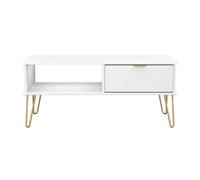 Ready Assembled 2 U Bexley 1 Drawer Coffee Table (Ready Assembled) in White Ready Assembled 2 U White