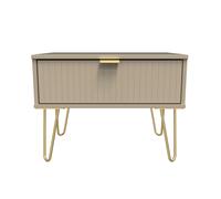 Ready Assembled 2 U Bexley 1 Drawer Wide Side Table (Ready Assembled) in Light Brown Ready Assembled 2 U Light Brown