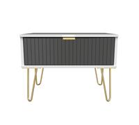 Ready Assembled 2 U Bexley 1 Drawer Wide Side Table (Ready Assembled) in True Black Ready Assembled 2 U True Black