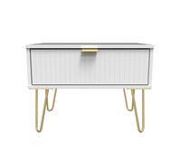 Ready Assembled 2 U Bexley 1 Drawer Wide Side Table (Ready Assembled) in White Ready Assembled 2 U White