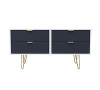 Ready Assembled 2 U Bexley 4 Drawer Bed Box (Ready Assembled) in Dark Blue Ready Assembled 2 U Dark Blue