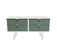 Ready Assembled 2 U Bexley 4 Drawer Bed Box (Ready Assembled) in Green Ready Assembled 2 U Green