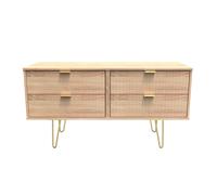 Ready Assembled 2 U Bexley 4 Drawer Bed Box (Ready Assembled) in Light Oak Ready Assembled 2 U Light Oak