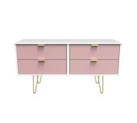 Ready Assembled 2 U Bexley 4 Drawer Bed Box (Ready Assembled) in Pink Ready Assembled 2 U Pink
