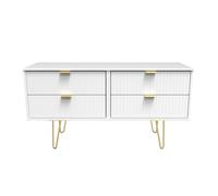 Ready Assembled 2 U Bexley 4 Drawer Bed Box (Ready Assembled) in White | Size: Small Ready Assembled 2 U White Small