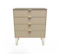 Ready Assembled 2 U Bexley 4 Drawer Chest (Ready Assembled) in Light Brown Ready Assembled 2 U Light Brown