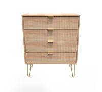 Ready Assembled 2 U Bexley 4 Drawer Chest (Ready Assembled) in Light Oak Ready Assembled 2 U Light Oak