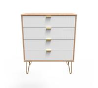 Ready Assembled 2 U Bexley 4 Drawer Chest (Ready Assembled) in Natural Ready Assembled 2 U Natural