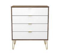Ready Assembled 2 U Bexley 4 Drawer Chest (Ready Assembled) | Size: Medium Ready Assembled 2 U Multicolor Medium