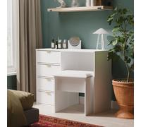 Ready Assembled 2 U Bexley 4 Drawer Vanity (Ready Assembled) in White | Size: Medium Ready Assembled 2 U White Medium