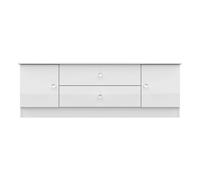 Ready Assembled 2 U Broadway 2 Door 2 Drawer Superwide TV Unit (Ready Assembled) in White Ready Assembled 2 U White