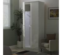 Ready Assembled 2 U Broadway 2 Door Wardrobe with Sensor lighting with LED lights (Ready Assembled) in White | Size: Large Ready Assembled 2 U White Large