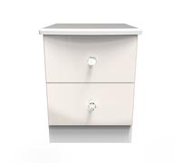 Ready Assembled 2 U Broadway 2 Drawer Bedside Cabinet (Ready Assembled) in Taupe Ready Assembled 2 U Taupe