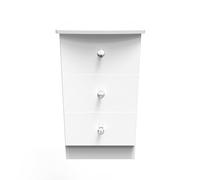 Ready Assembled 2 U Broadway 3 Drawer Bedside Cab(Ready Assembled) in White Ready Assembled 2 U White