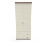Ready Assembled 2 U Cambridge 2 Door 2 Drawer Wardrobe (Ready Assembled) in Cream Ready Assembled 2 U Cream