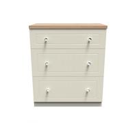 Ready Assembled 2 U Cambridge 3 Drawer Deep Chest (Ready Assembled) in Cream Ready Assembled 2 U Cream