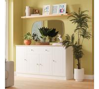 Ready Assembled 2 U Cambridge 4 Door 1 Drawer Wide Unit (Ready Assembled) in White Ready Assembled 2 U White