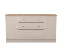 Ready Assembled 2 U Cambridge Wide 2 Door 3 Drawer Unit (Ready Assembled) in Taupe Ready Assembled 2 U Taupe