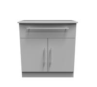 Ready Assembled 2 U Carlton 1 Drawer 2 Door Sideboard (Ready Assembled) in Grey | Size: Medium Ready Assembled 2 U Grey Medium