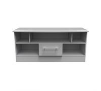 Ready Assembled 2 U Carlton 1 Drawer TV & Media Unit (Ready Assembled) in Grey Ready Assembled 2 U Grey