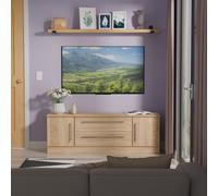 Ready Assembled 2 U Carlton 2 Door 2 Drawer Superwide TV Unit (Ready Assembled) in Light Oak Ready Assembled 2 U Light Oak