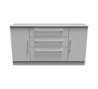 Ready Assembled 2 U Carlton 2 Door 3 Drawer Sideboard (Ready Assembled) in Grey | Size: Large Ready Assembled 2 U Grey Large