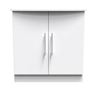 Ready Assembled 2 U Carlton 2 Door Cabinet (Ready Assembled) in White | Size: Medium Ready Assembled 2 U White Medium