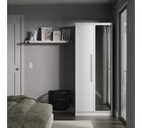 Ready Assembled 2 U Carlton 2 Door Mirrored Robe (Ready Assembled) in White | Size: Large Ready Assembled 2 U White Large