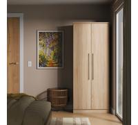 Ready Assembled 2 U Carlton 2 Door Wardrobe (Ready Assembled) in Light Oak | Size: Large Ready Assembled 2 U Light Oak Large