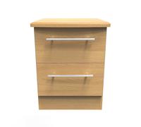 Ready Assembled 2 U Carlton 2 Drawer Bedside Cabinet (Ready Assembled) in Natural | Size: Small Ready Assembled 2 U Natural Small