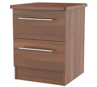 Ready Assembled 2 U Carlton 2 Drawer Bedside Cabinet (Ready Assembled) in Walnut | Size: Small Ready Assembled 2 U Walnut Small