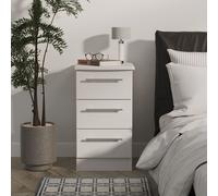 Ready Assembled 2 U Carlton 3 Drawer Bedside Cabinet (Ready Assembled) in Grey | Size: Small Ready Assembled 2 U Grey Small
