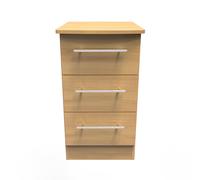 Ready Assembled 2 U Carlton 3 Drawer Bedside Cabinet (Ready Assembled) in Natural | Size: Small Ready Assembled 2 U Natural Small