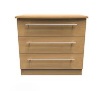 Ready Assembled 2 U Carlton 3 Drawer Chest (Ready Assembled) in Natural | Size: Medium Ready Assembled 2 U Natural Medium