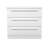 Ready Assembled 2 U Carlton 3 Drawer Chest (Ready Assembled) in White | Size: Medium Ready Assembled 2 U White Medium