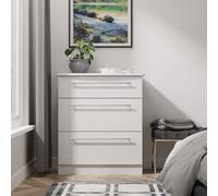 Ready Assembled 2 U Carlton 3 Drawer Deep Chest (Ready Assembled) in Grey | Size: Medium Ready Assembled 2 U Grey Medium