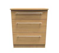 Ready Assembled 2 U Carlton 3 Drawer Deep Chest (Ready Assembled) in Natural | Size: Medium Ready Assembled 2 U Natural Medium