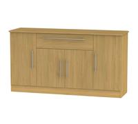 Ready Assembled 2 U Carlton 4 Door 1 Drawer Wide Unit (Ready Assembled) in Natural | Size: Large Ready Assembled 2 U Natural Large