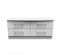 Ready Assembled Edina 4 Drawer Bed Box - Grey Matt, Grey