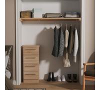Ready Assembled 2 U Carlton 4 Drawer Tallboy (Ready Assembled) in Light Oak | Size: Small Ready Assembled 2 U Light Oak Small