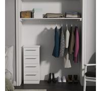 Ready Assembled 2 U Carlton 4 Drawer Tallboy (Ready Assembled) in White | Size: Small Ready Assembled 2 U White Small