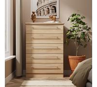 Ready Assembled 2 U Carlton 5 Drawer Chest (Ready Assembled) in Light Oak | Size: Large Ready Assembled 2 U Light Oak Large