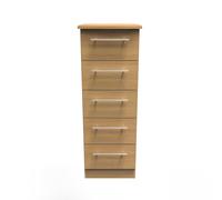 Ready Assembled 2 U Carlton 5 Drawer Tallboy (Ready Assembled) in Natural | Size: Medium Ready Assembled 2 U Natural Medium