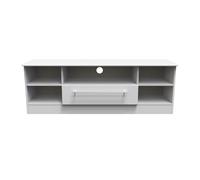 Ready Assembled 2 U Carlton Wide 1 Drawer TV & Media Unit (Ready Assembled) in Grey | Size: Large Ready Assembled 2 U Grey Large