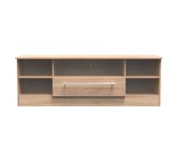Ready Assembled 2 U Carlton Wide 1 Drawer TV & Media Unit (Ready Assembled) in Light Oak | Size: Large Ready Assembled 2 U Light Oak Large