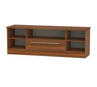 Ready Assembled 2 U Carlton Wide 1 Drawer TV & Media Unit (Ready Assembled) in Walnut Ready Assembled 2 U Walnut