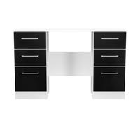 Chester Double Pedestal Desk (Ready Assembled) Ready Assembled 2 U Black One Size