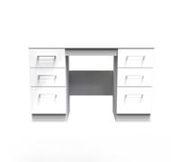 Ready Assembled 2 U Chester Double Pedestal Desk (Ready Assembled) in White Ready Assembled 2 U White