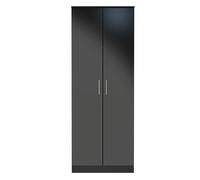 Ready Assembled 2 U Cornwall 2 Door Wardrobe (Ready Assembled) in Black Ready Assembled 2 U Black