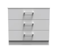 Ready Assembled 2 U Cornwall 3 Drawer Chest (Ready Assembled) in Light Grey Ready Assembled 2 U Light Grey
